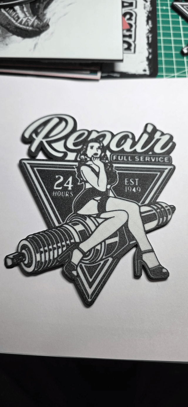 Plaque 2d repair vintage 1