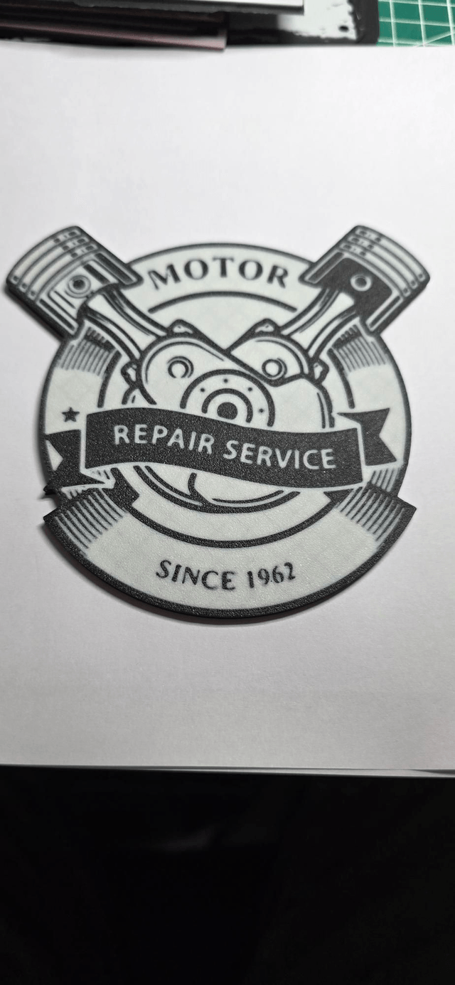 Plaque motor repair service vintage 3