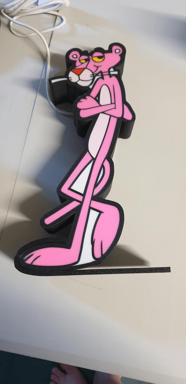 Lampe panthère rose