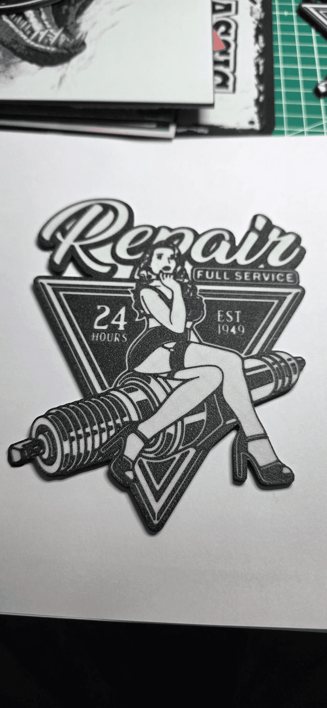 Plaque 2d repair vintage 1