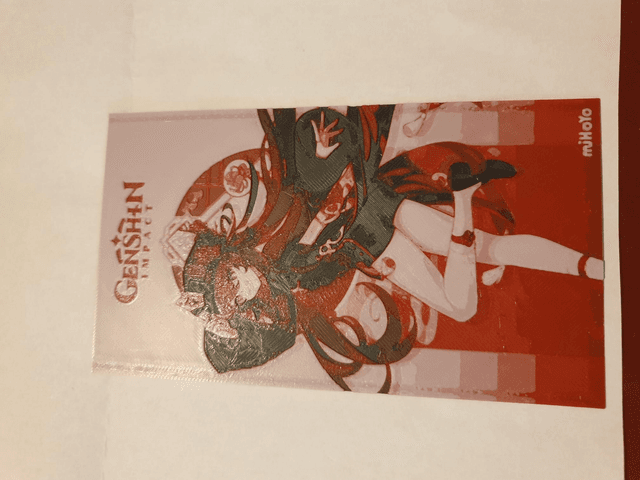 Plaque Deco Genshin Impact Rouge