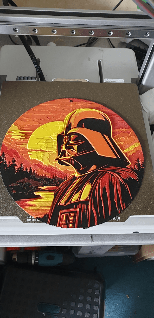 Plaque Deco dark vador rond