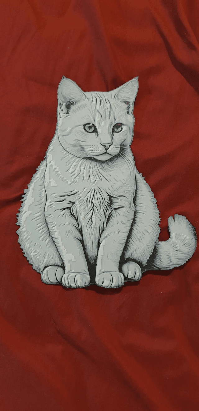 Plaque Deco chat blanc découpé